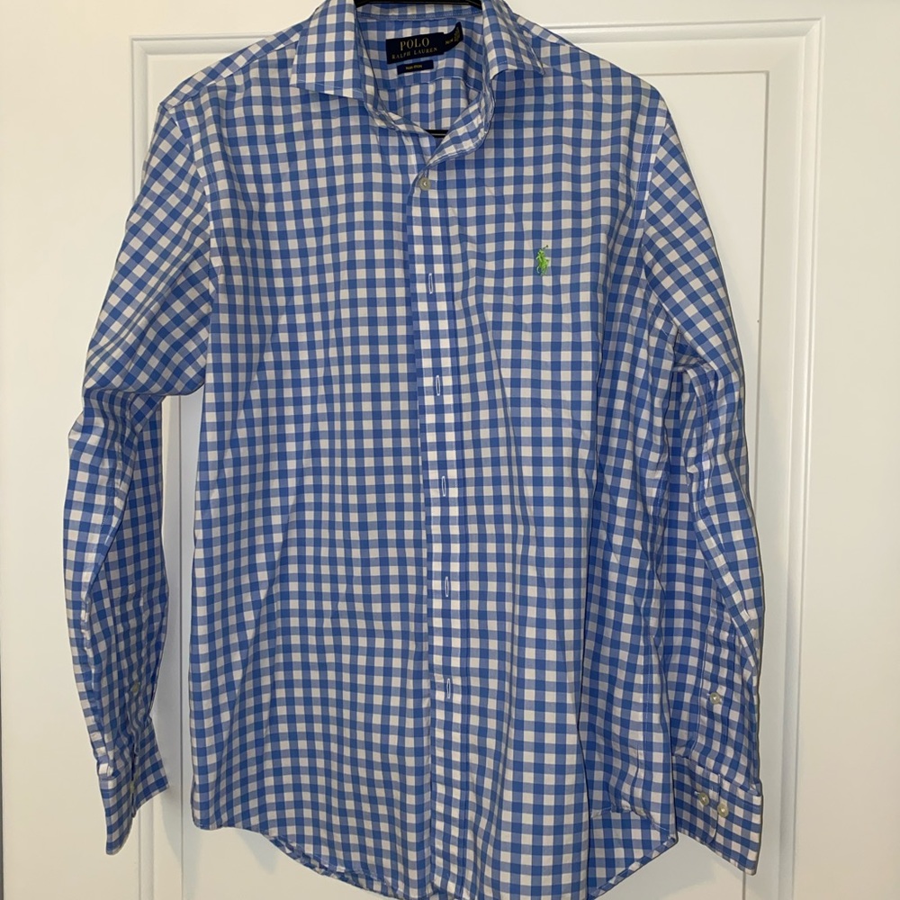 Polo Ralph Lauren Lt Blue/White Checked Buttondown